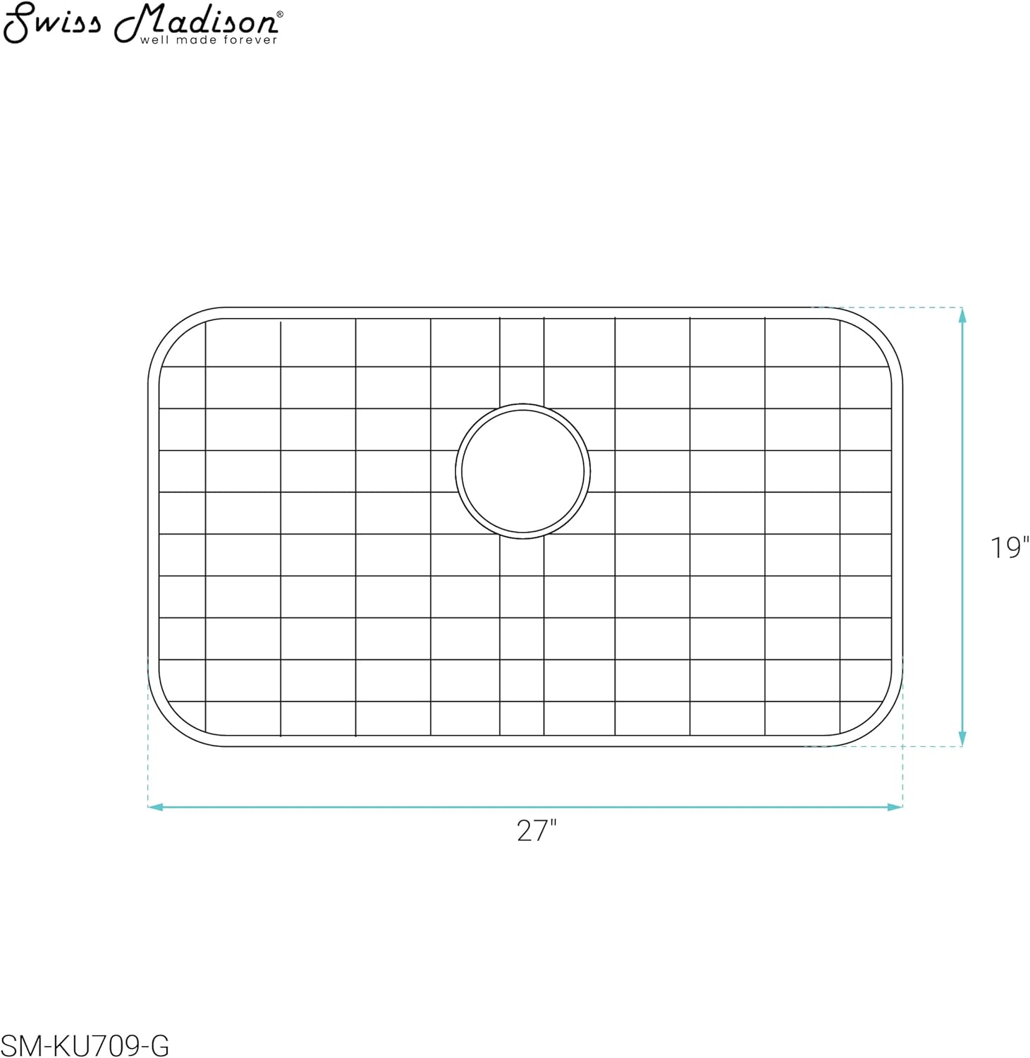 Stainless Steel Undermount Kitchen Sink Grid for 27 x 19 Sinks