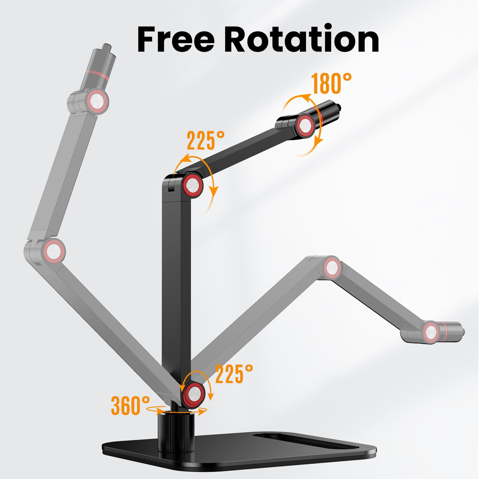 DAWASAPAT Soporte plegable para proyector de escritorio con rosca de 1/4 pulgadas, altura ajustable y rotación de 360 grados, compatible con la mayoría de proyectores de menos de 2.2 libras para el