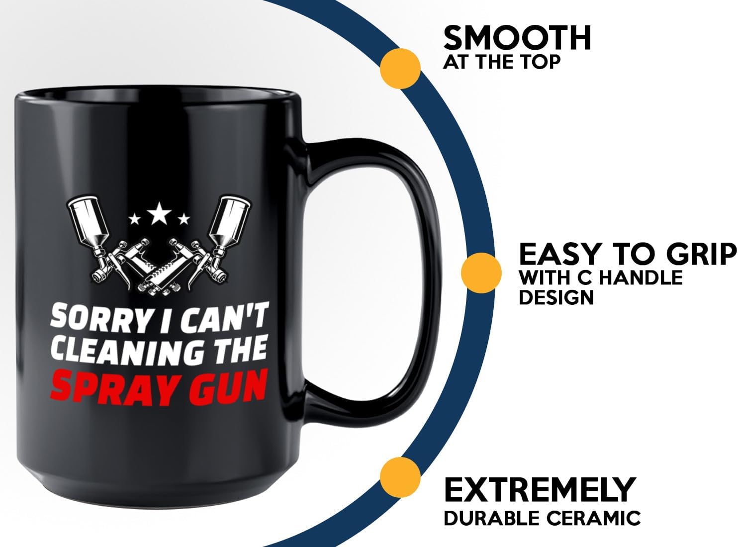 Car Painter Coffee Mug 15oz Black -cleaning spray gun - Automotive Car Detail Car Collector Artist Mechanics Decorator Auto Painter Detailler Dad image 5