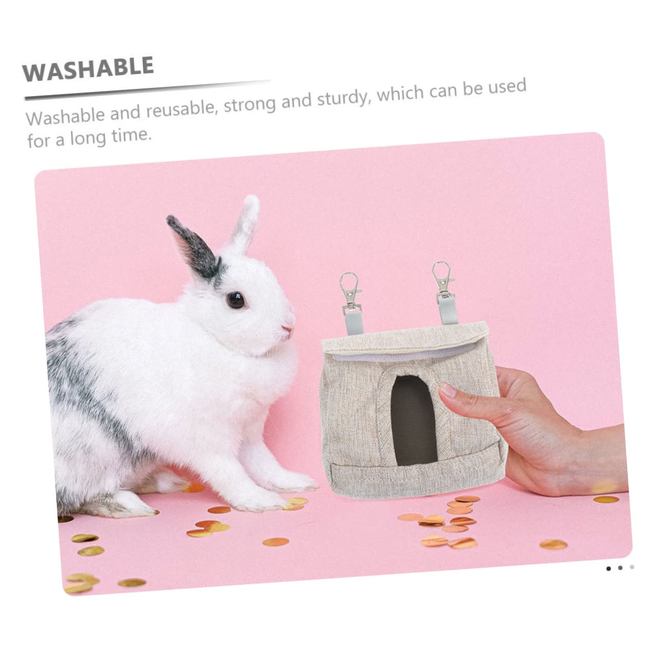 Housoutil 5 Set Di Mangiatoie Per Cavie Con Borsa Appesa Per Riporre Il Cibo Mangiatoie A Doppia Faccia Per Cavie Facili Da Riporre in Gabbie 2 Pezzi * 5