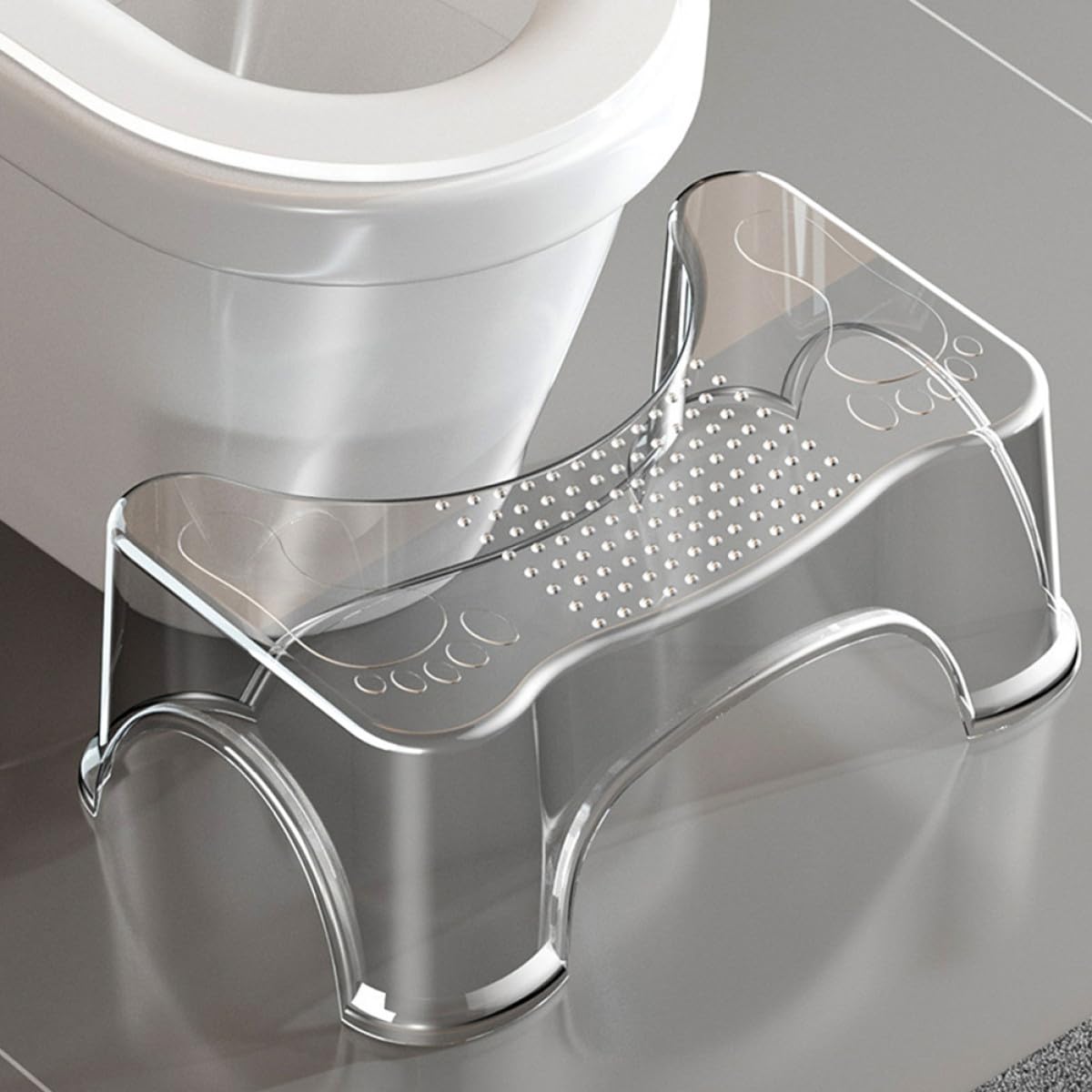 Sgabello per Wc Pieghevole Antiscivolo in Pet per Adulti | Portatile, per Bagno e Asili, Supporto Fino a 50kg, Favorisce Autonomia