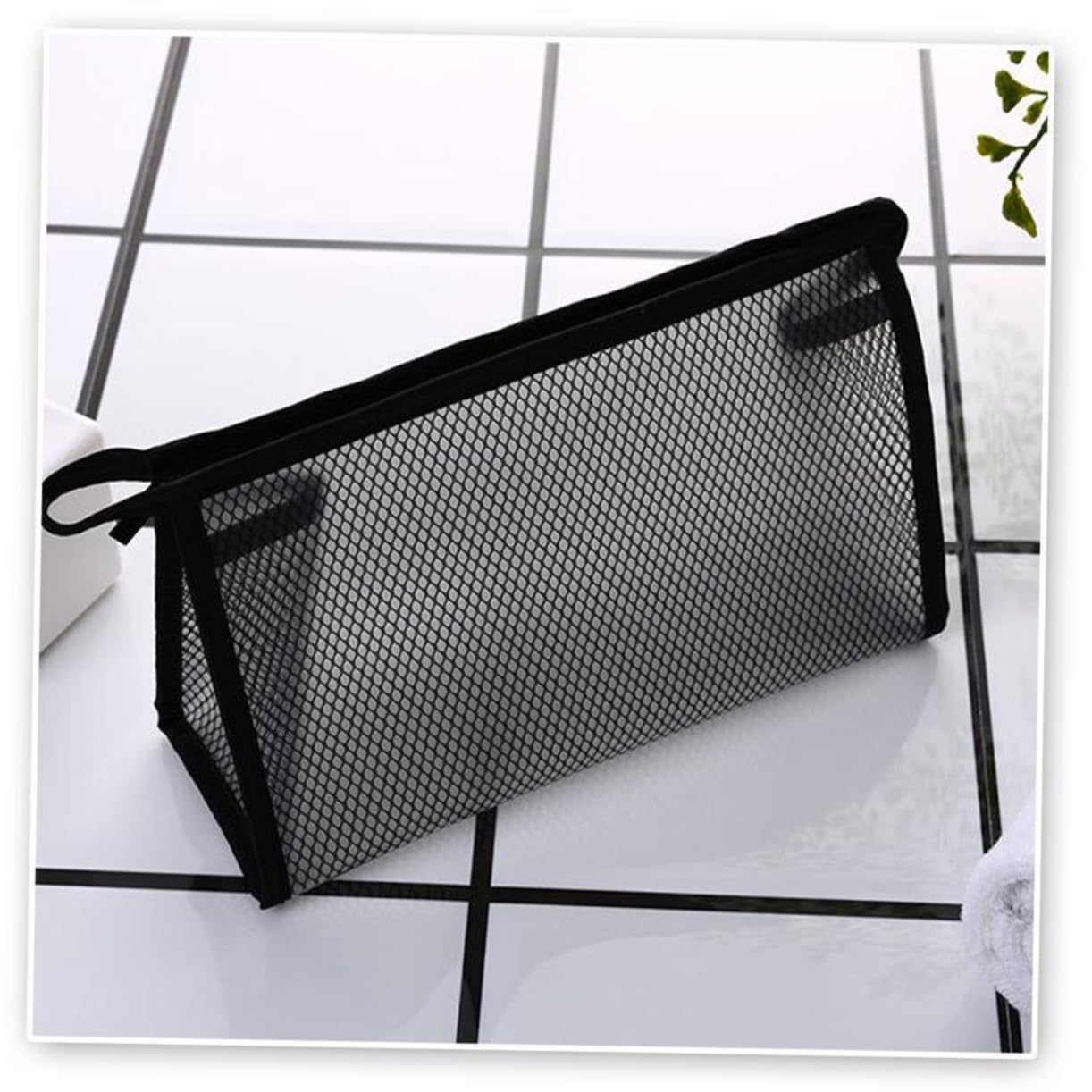 POPETPOP 3pezzi Borsa Cosmetica Trasparente Rete Per Make-up Borsa Da Viaggio Per Cosmetici Compatta e Pratica Per Donne Per Viaggi e Attività Outdoor
