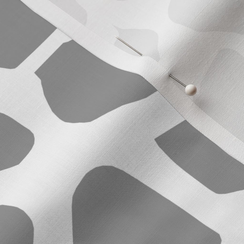 Spoonflower Fabric - Giraffe Spot Grey Nursery Safari Animals Spots Neutral Printed on Petal Signature Cotton Fabric by The Yard - Sewing Quilting Apparel Crafts Decor