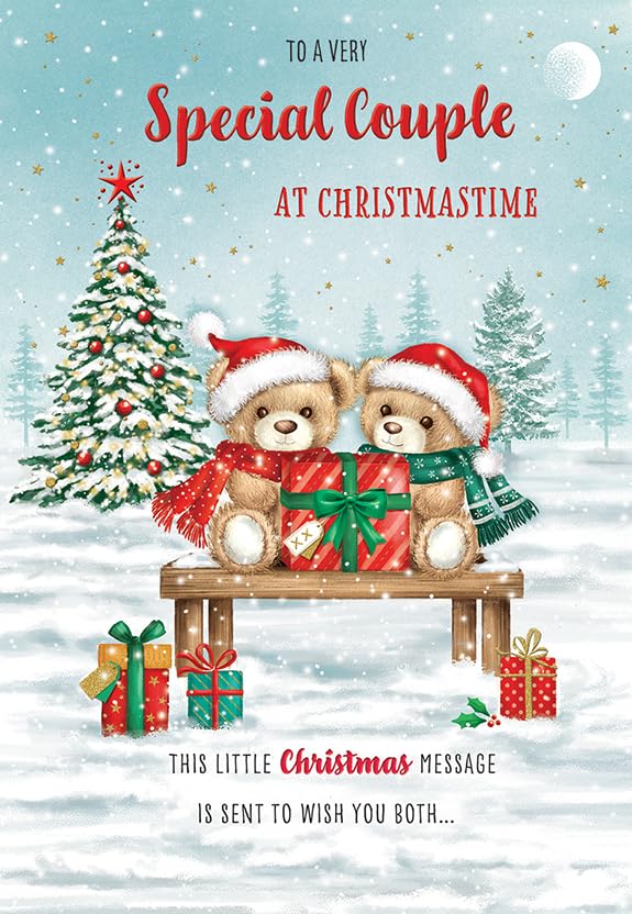 Piccadilly Greetings Weihnachtskarte für ein ganz besonderes Paar, traditionelle Bären, 22,9 x...