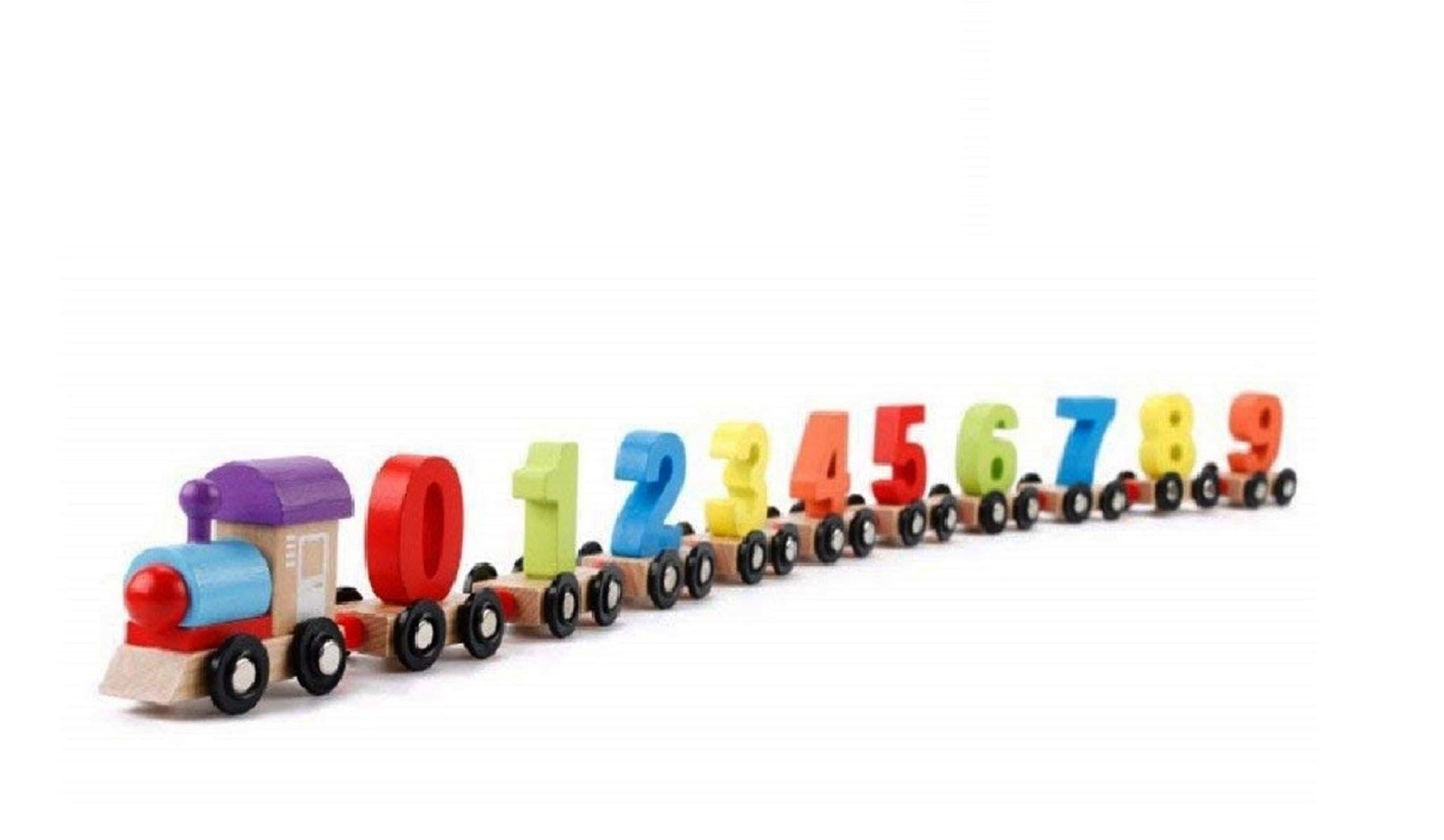 FunBlast Wooden Digital Colourful Number Train Educational Toys for 2