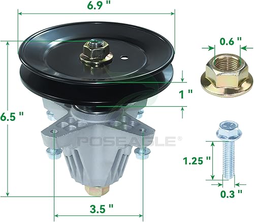 Miniatura 3 de Paquete de 2 conjuntos de husillo 918-04822B preengrasados con correa 954-04060C que reemplazan a 918-04822, 918-04822A, 918-04889, 918-04889A para