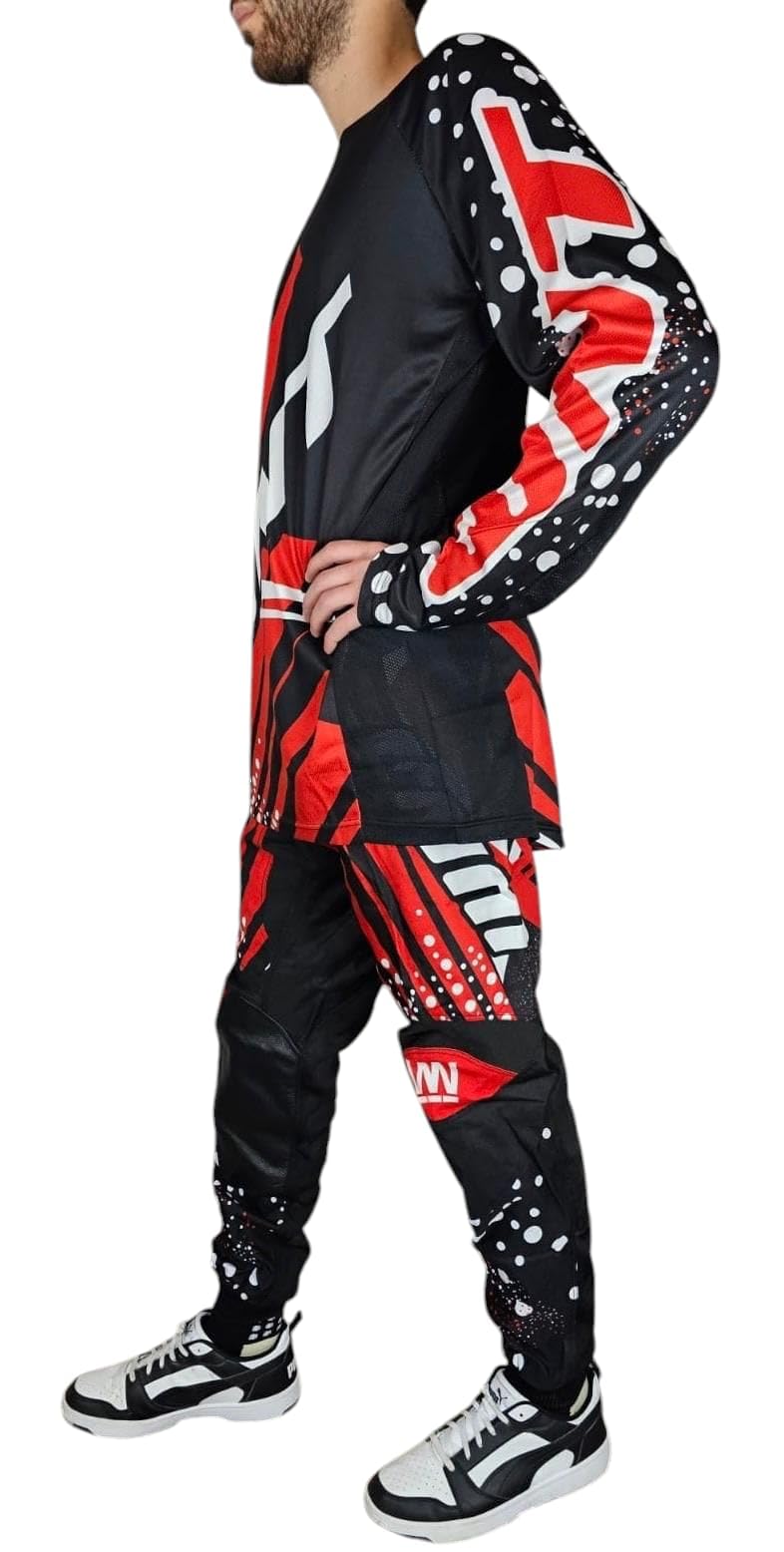 WinNet Completo tuta kit per moto da cross enduro motocross fuori strada off road quad maglia maglietta casacca + pantaloni