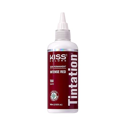 Miniatura 1 de Kiss Tintation Tratamiento de color semi-permanente para el cabello, 5.0 US fl oz (148 ml), rojo intenso