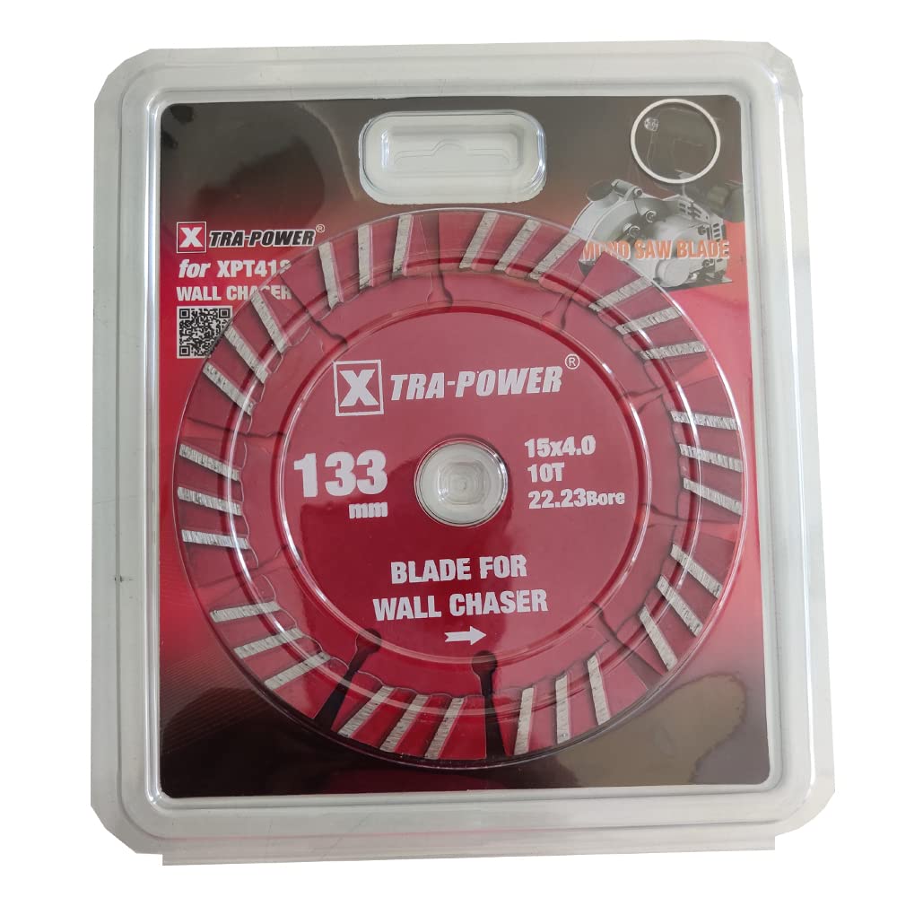 Generic XTRA POWER WALL CHASER BLADE 133MM, 22-23MM BORE, PACK OF
