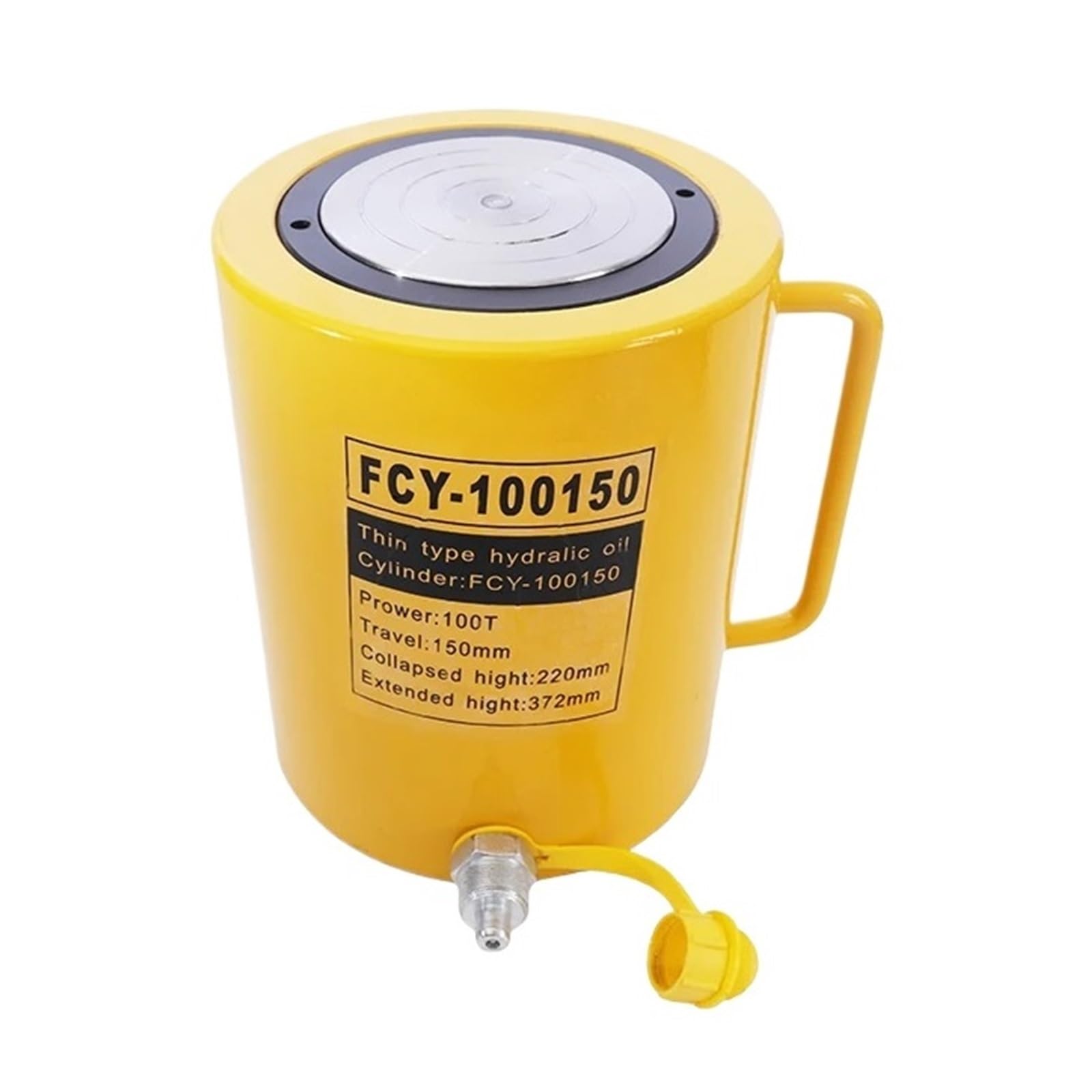 TSCFHGQI Long Hydraulic Cylinder FCY-100150 Hydraulic Jack, Stroke 150mm, Output 100 Tons