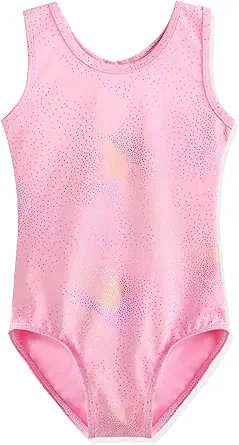 HOZIY Leotards for Girls Ballet Gymnastics Sleeveless Long Sleeve Colorful Sparkles Aqua Blue Pink Purple Solid