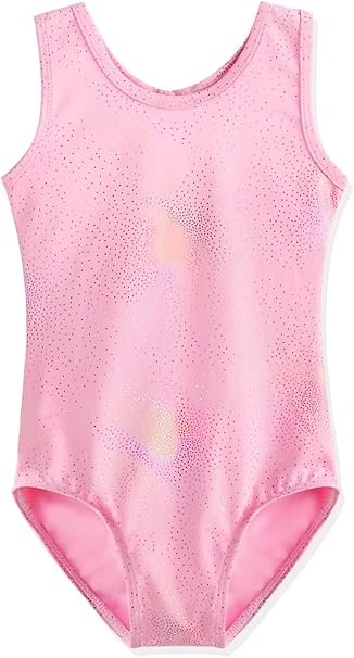HOZIY Leotards for Girls Ballet Gymnastics Sleeveless Long Sleeve Colorful Sparkles Aqua Blue Pink Purple Solid