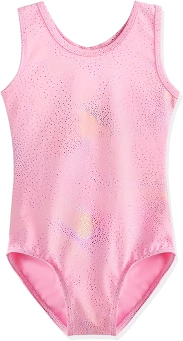 HOZIY Leotards for Girls Ballet Gymnastics Sleeveless Long Sleeve Colorful Sparkles Aqua Blue Pink Purple Solid