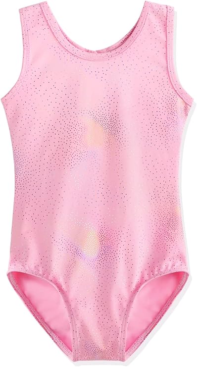 HOZIY Leotards for Girls Ballet Gymnastics Sleeveless Long Sleeve Colorful Sparkles Aqua Blue Pink Purple Solid