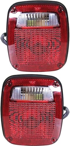 KarParts360 Compatible con Jeep Wrangler TJ - Juego de luces traseras 1998-2006 para conductor y pasajero, CH2800161 + CH2801161  56018649AD +