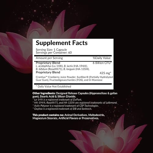 Miniatura 2 de Intelligent Labs Fórmula de probióticos para mujer con extracto de arándano, D-manosa y prebióticos, todo en uno, 6 mil millones de UFC, una cápsula