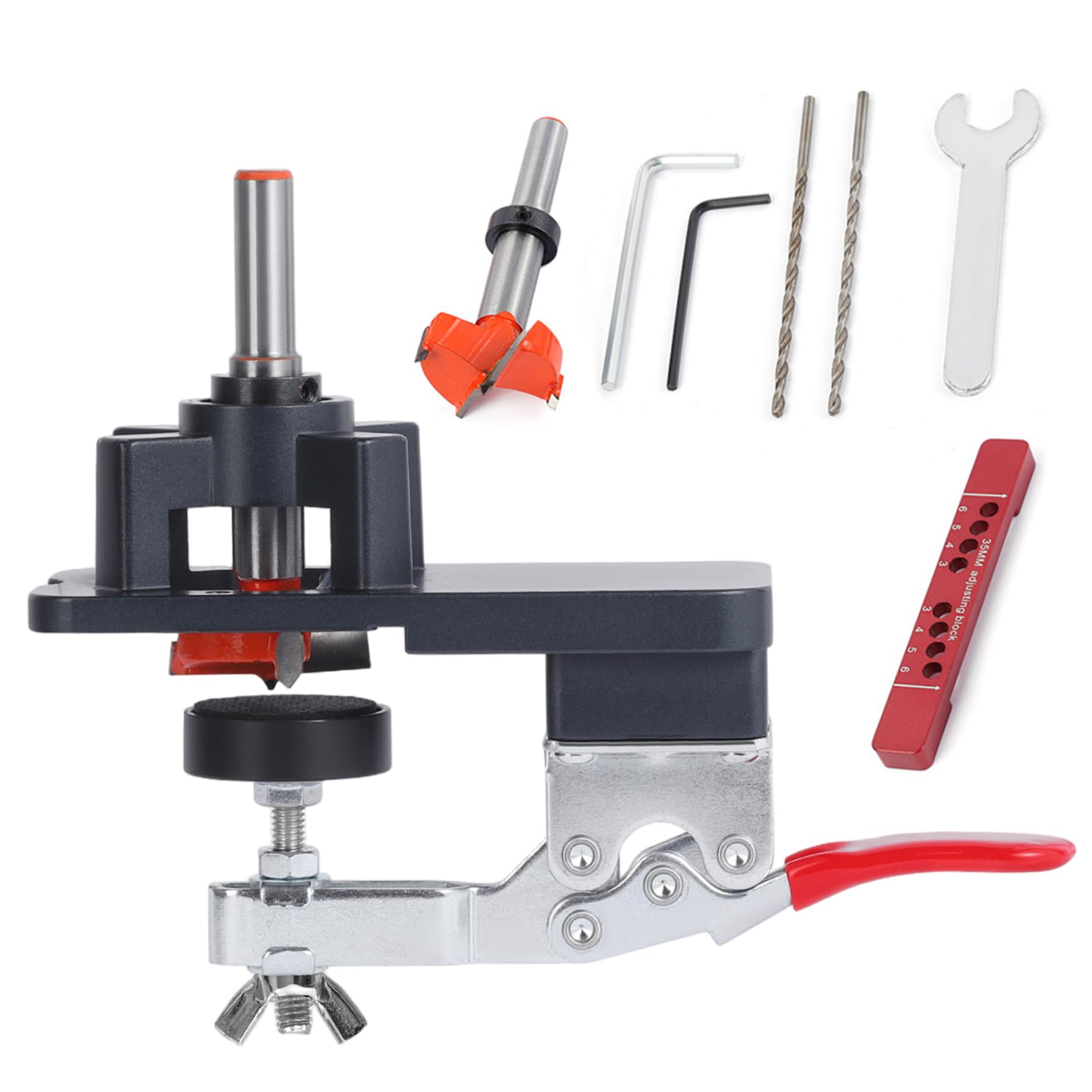Takingup Concealed Hinge Jig Hinge Jig, 35Mm Aluminum Alloy For Accurate Cabinet Door Installation Silver Cabinet
