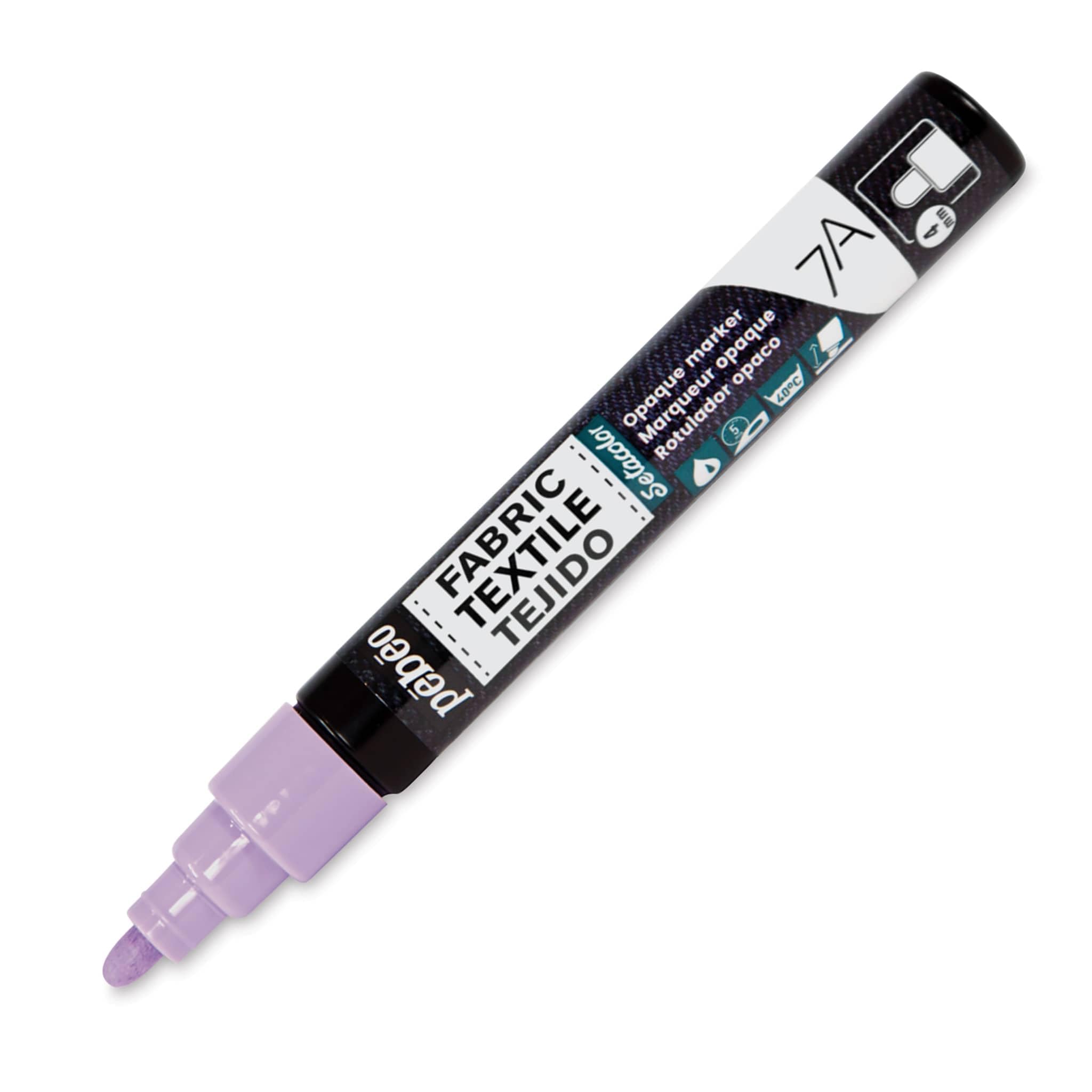 Pebeo 7A Opaque Pastel Violet Fabric Marker - 4M