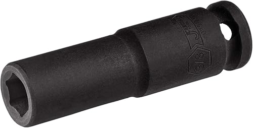 Jetech Enchufe de impacto profundo de 38 pulgadas, fabricado con acero de aleación de molibdeno cromado tratado térmicamente, diseño de 6 puntos, SAE