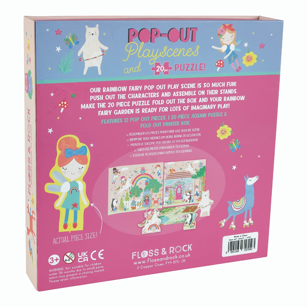 Amazon.com: Floss & Rock 43P6374 Rainbow Fairy Pop Out Play Scene