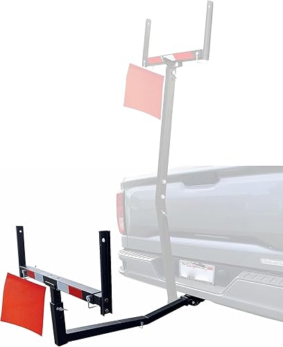 MaxxHaul 70231 - extensor de plataforma de camioneta con enganche para escalera, estante, canoa, kayak, tubos largos y madera, color negro, de 37 x