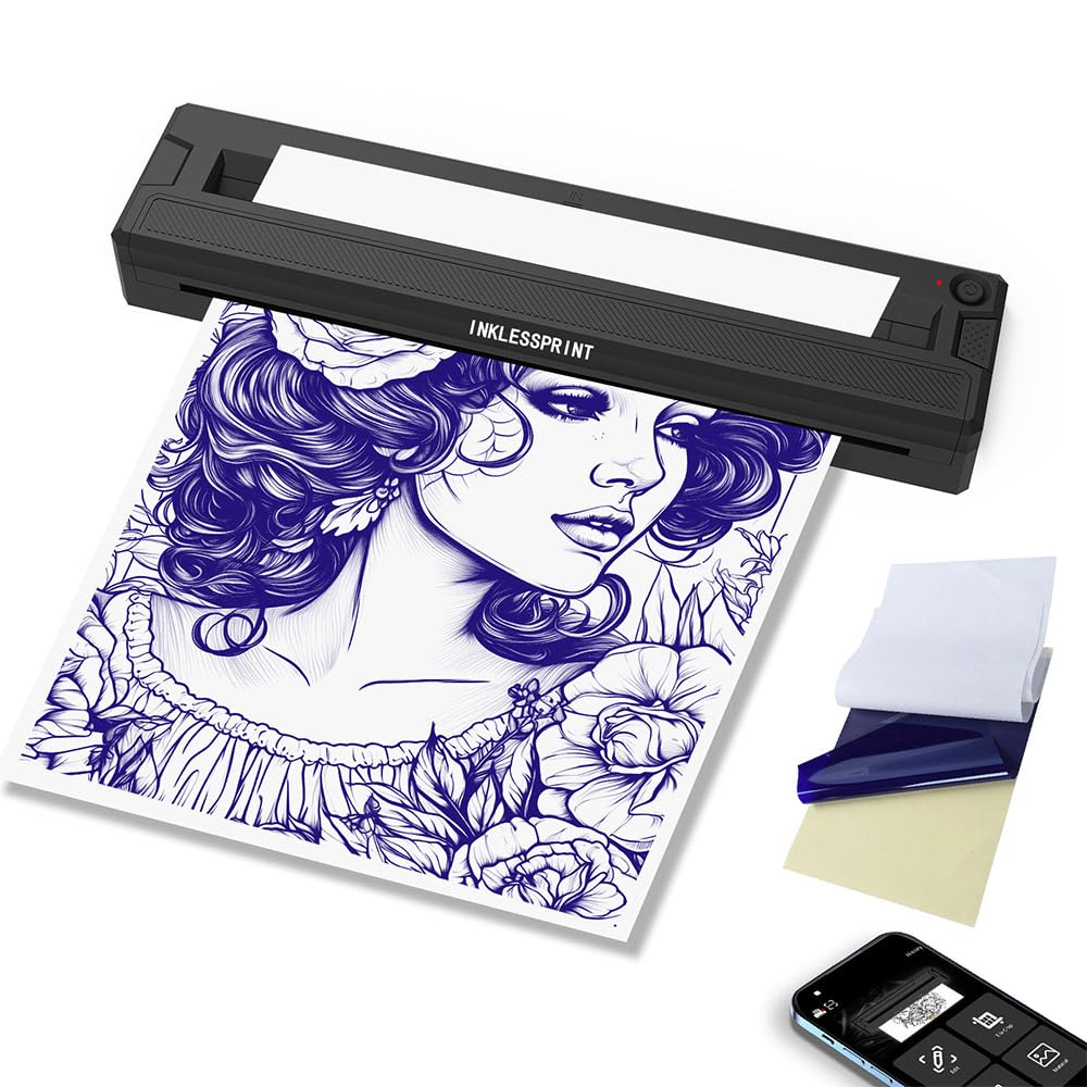 INKLESSPRINT Thermal Tattoo Stencil Transfer Printer (Metallic)-image-14
