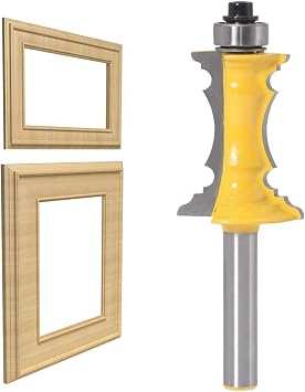 PYouo-Best Router bit Line Knife Door Knife Tenon Cutter 1-1/2 Miter Frame Molding Router Bit for Woodworking Tools 8mm Shank 1pc, Durable Products