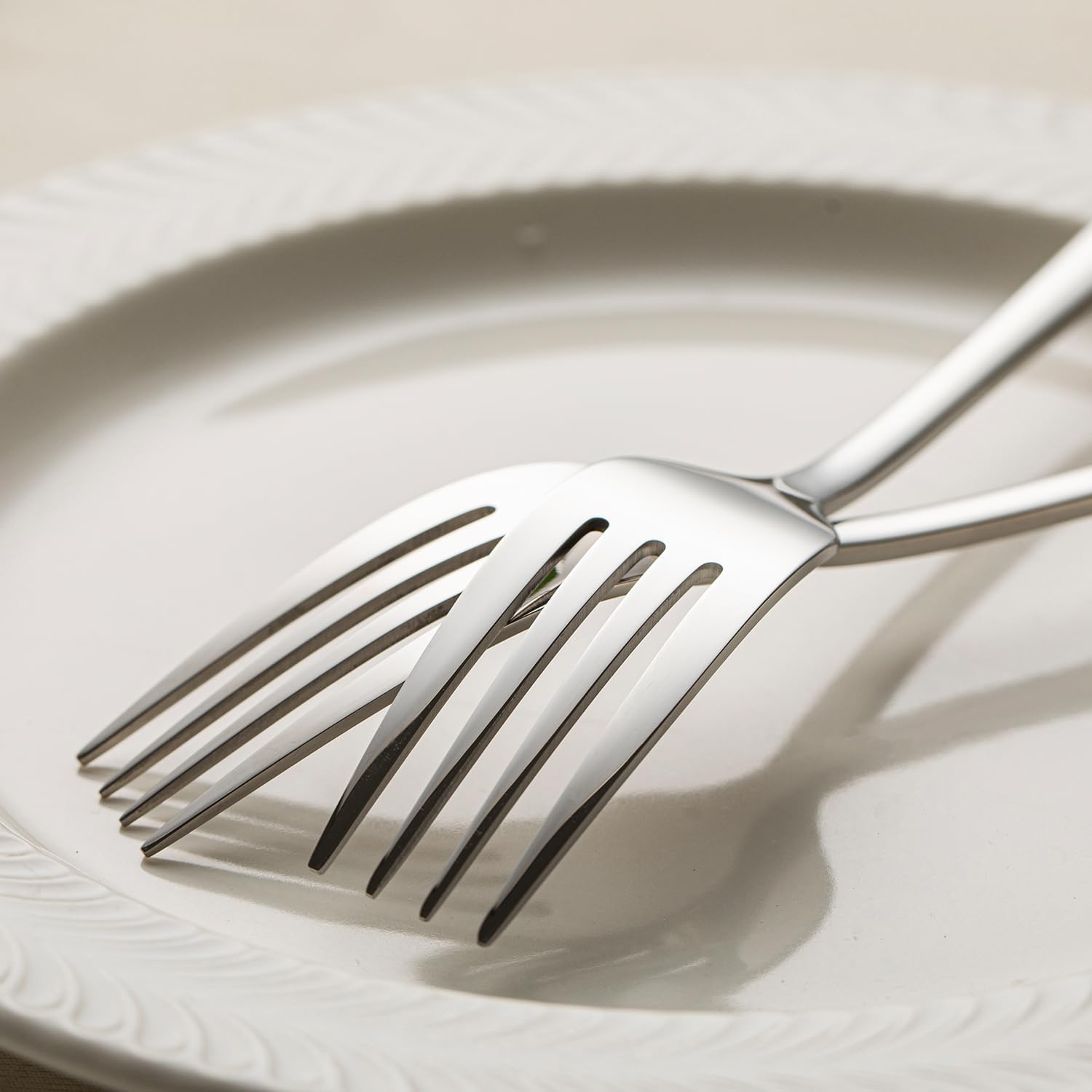KINGSTONE Forks 8 Piece Dinner Forks Set, 18/10 Stainless Steel, 8.18 Inch
