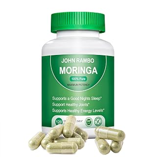 Moringa Powder Capsules 1200mg - 120 Pills | Pure Moringa Oleifera Leaf Powder Supplement | Ultra Potent Green Superfood Capsules | High Strength Super Greens Pills | Non-GMO, Vegan, Gluten-Free - Amazon product rated Grade A