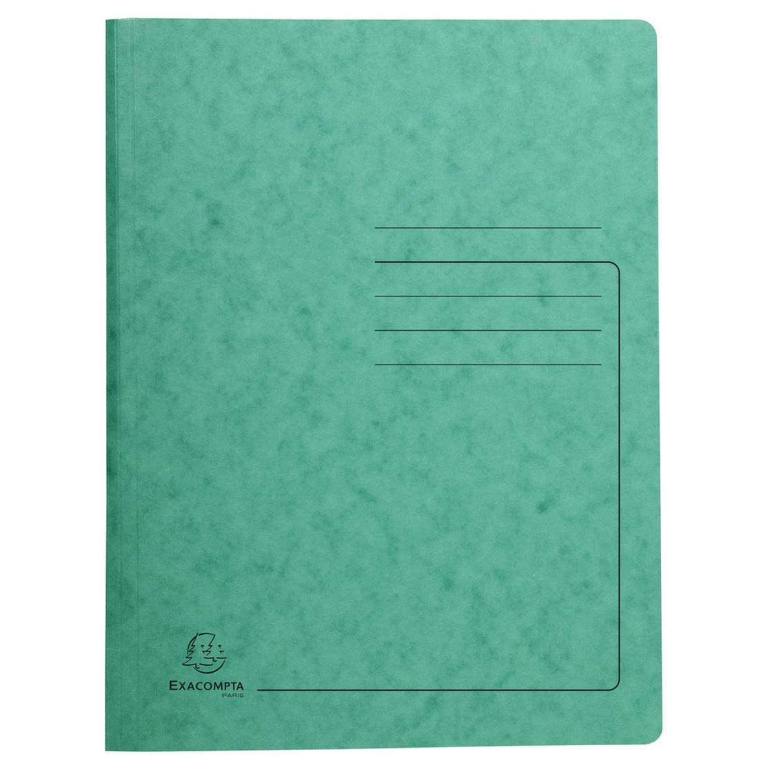 Exacompta - Ref 240223E - Heavyweight Mottled Pressboard Spring Folder - Suitable for A4 Documents, 355gsm Mottled Pressboard, Holds Approx. 300 Sheets - Green