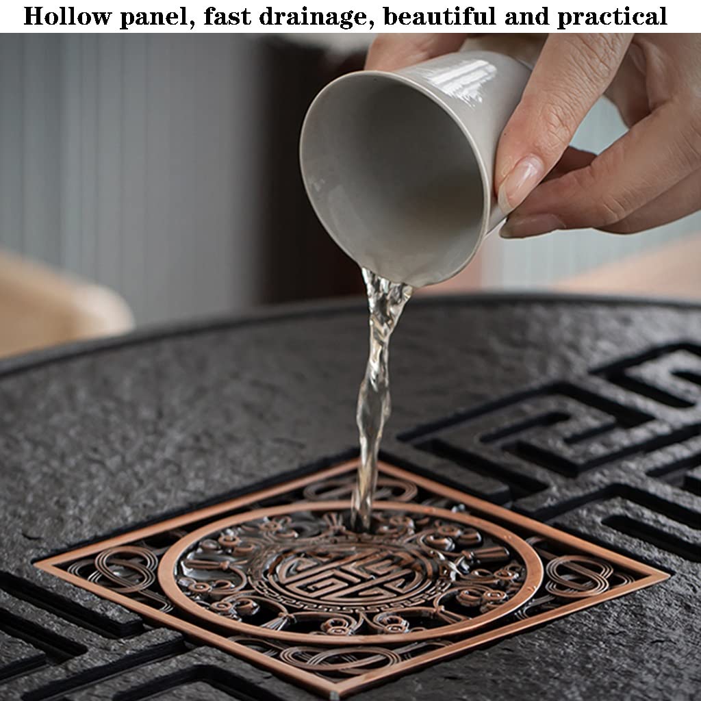 Bandeja de té, plato de té, bandeja de té Kongfu, bandeja de té de cerámica, caja de mesa con almacenamiento de agua para juego de té, bandeja de té Gongfu china, caja de mesa con almacenamiento de
