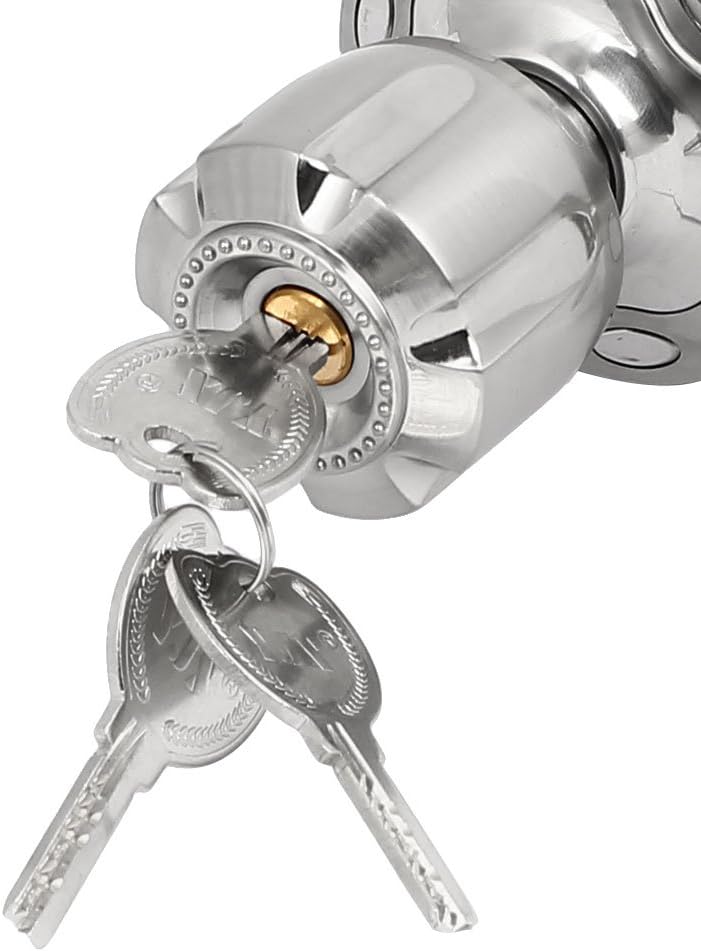 Ball Privacy Door Hardware & Locks Keyed Entry Door Knob Lock Set with Three Keyed Knobset Door Knobs Stainless Brushed