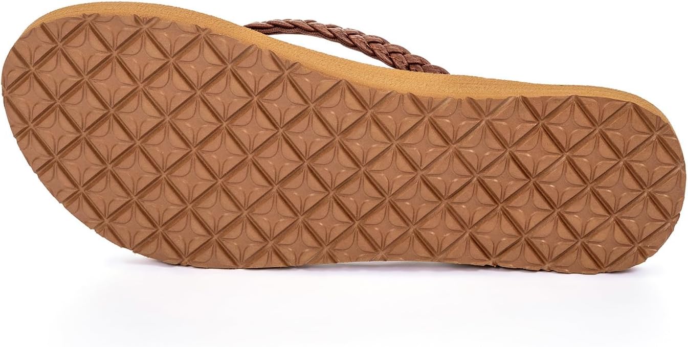 Womens Slim Braided Comfortable Flip Flops Summer Beach Thong Sandals Arch Support Non Slip - Image 4