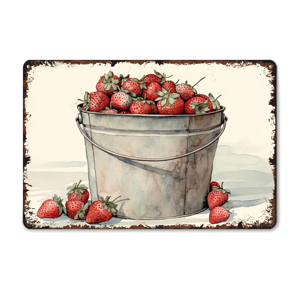Fresh Fruit Element Retro Style Living Room Wall Decor Metal Sign 8x12 Inch