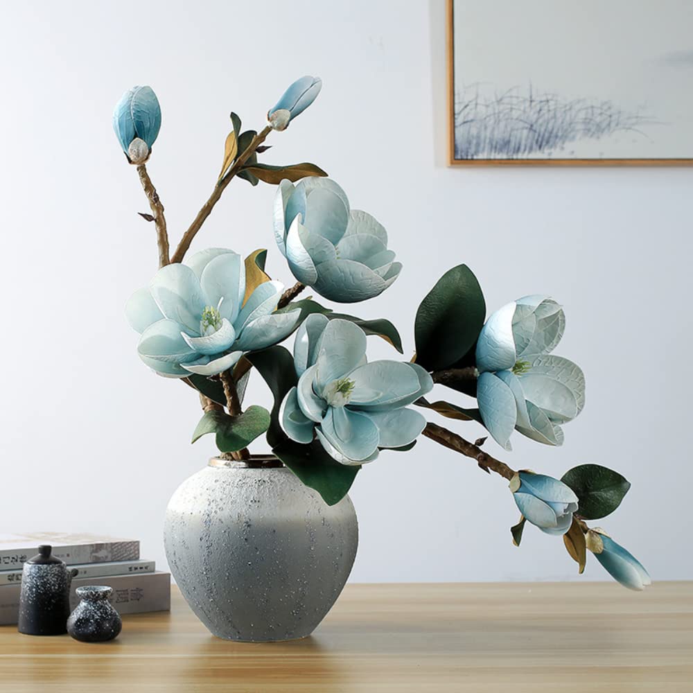 Generico Verdi, Foglie di Magnolia Realistiche da 56 Cm, Rami Realistici in Vegetazione Finta
