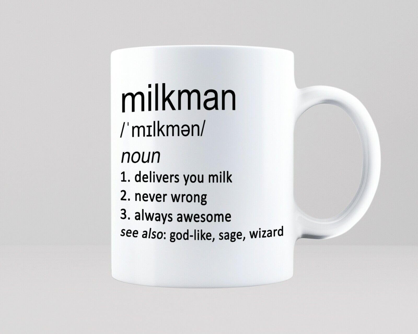 uniqx Milkman Mug Coffee Tea Cup Gift Work Job Gift Milk Delivery Float Funny Cool Printed Coffee and Tea Ceramic Mug- 11OZ Ceramic Coffee Mug