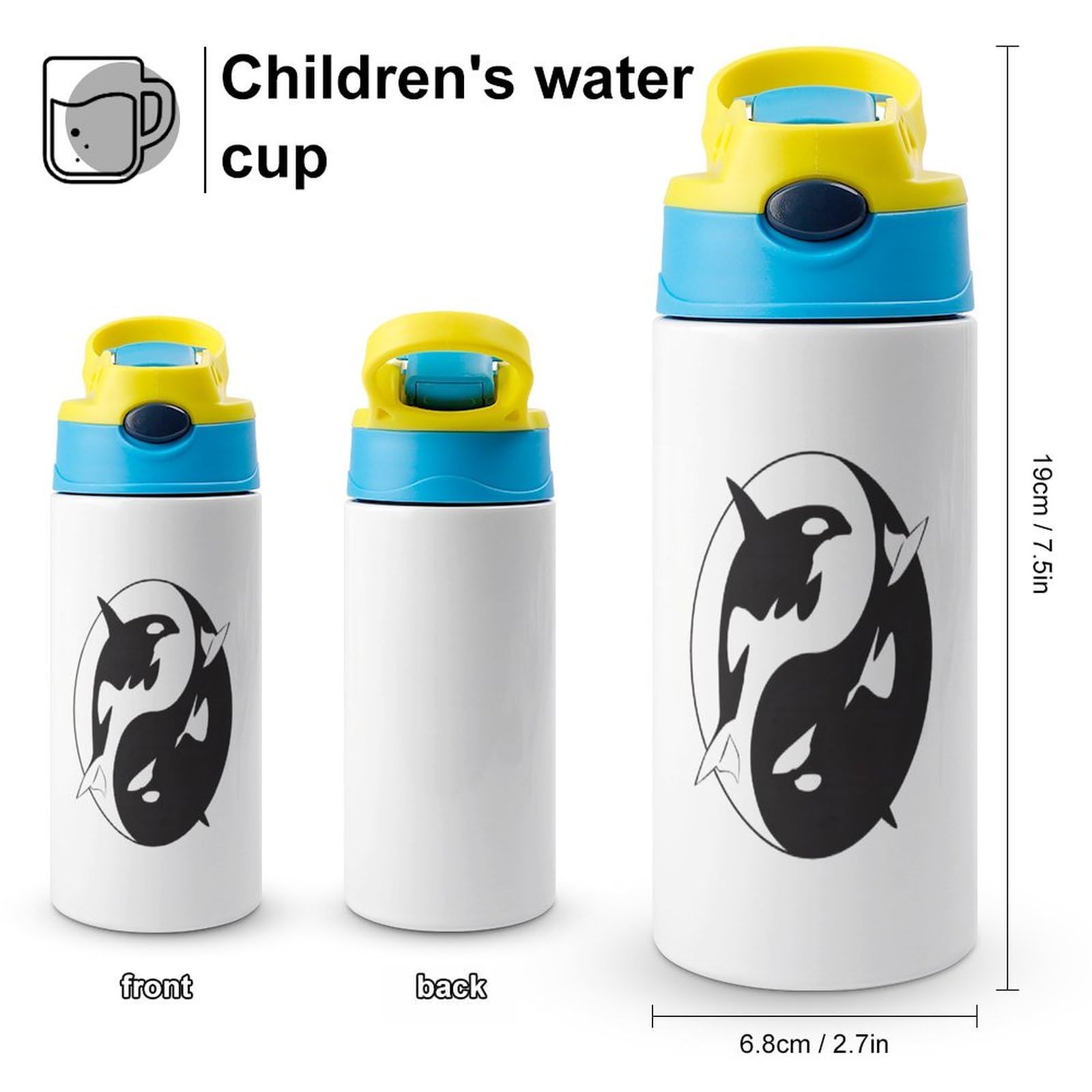 水筒傷あり Amazon｜キッズボトル シャチ柄 鯱柄 子供用 ステンレスマグ 500ml