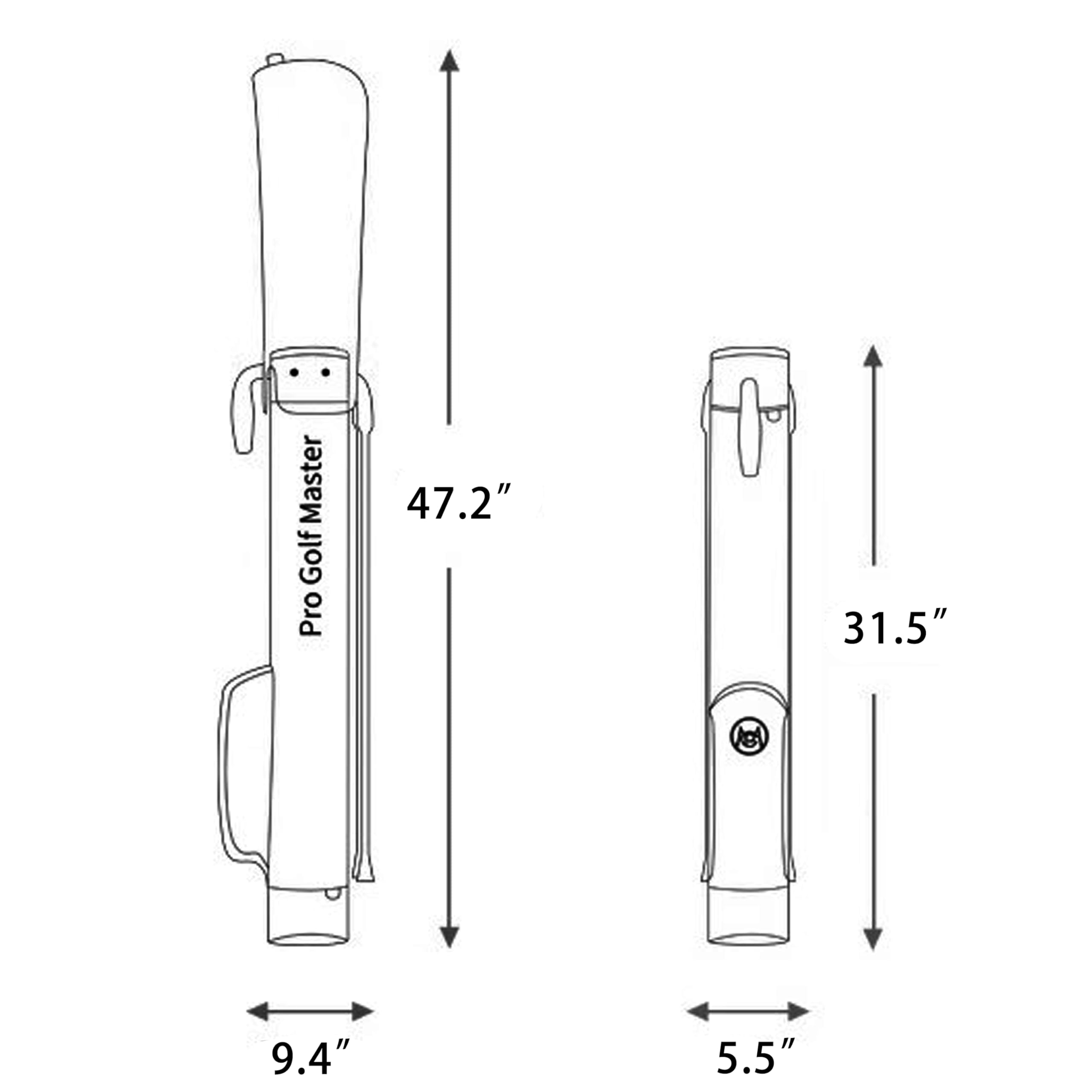 PGM Golf Sunday Bags - Leichte Golftasche mit Ständer - Leicht zu tragen und langlebige Pitch Putt Golftasche - Golftasche für die Driving Range, Par 3 und Executive Courses - Golf Gun Bag