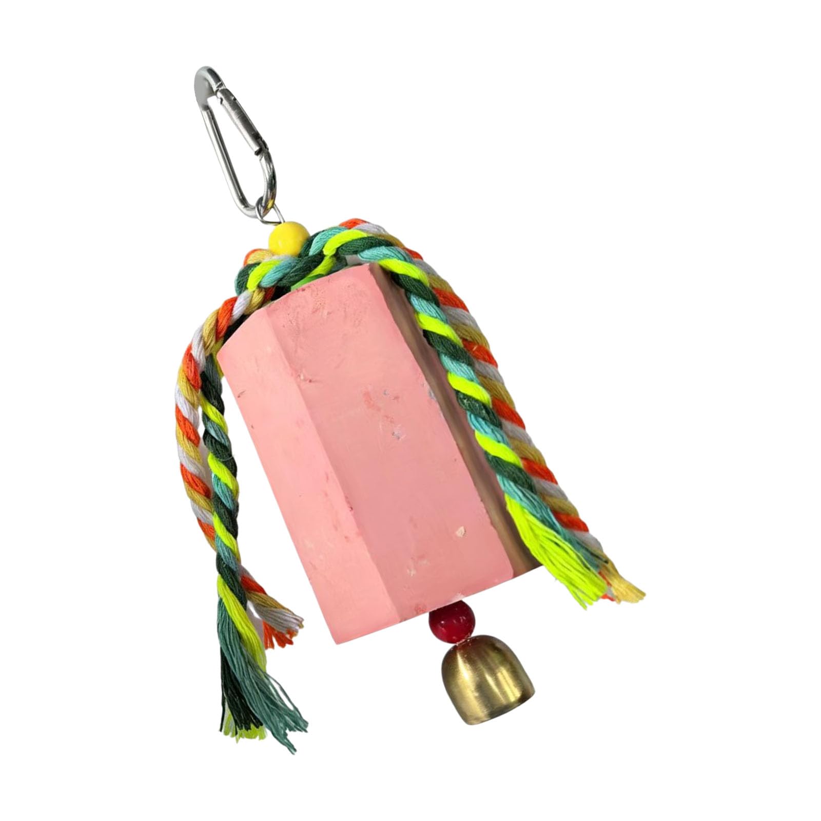 JAMIEKA Bird Chewing Accessory with Sound Feature and Beak Care Stone for Small Medium Birds