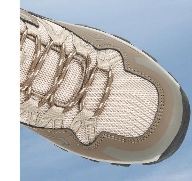 Men's Outdoor Hiking Shoes Breathable Walking Sneakers Lightweight Non-Slip Durable Trekking Trail Shoes (Khaki,10)2
