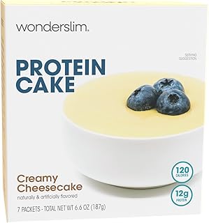WonderSlim Protein Cake, Creamy Cheesecake, 12g Protein, Gluten Free (7ct)