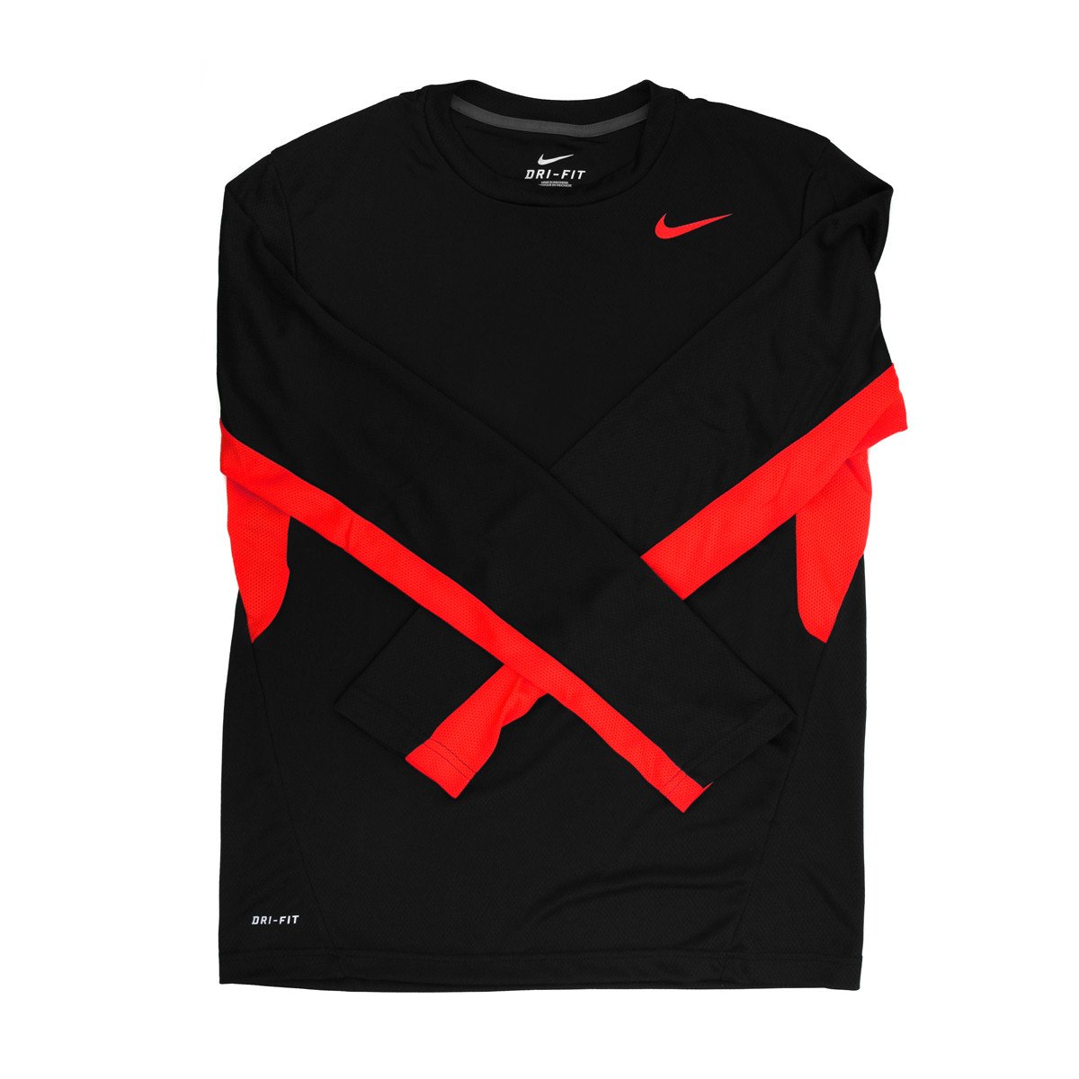 black and red nike top