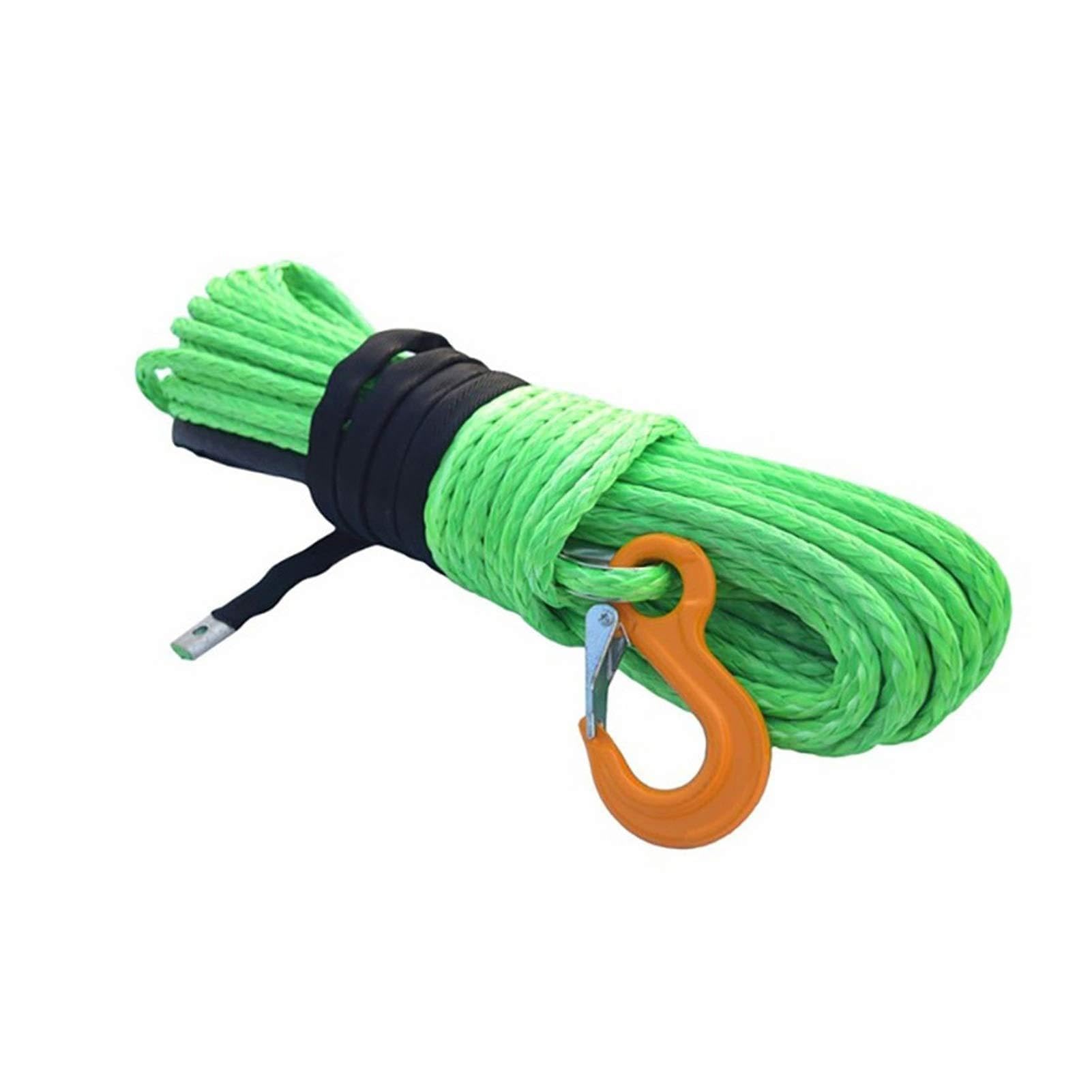 Winch Rope, 3/8"*100ft UHMWPE Winch Rope,ATV Winch Cable,Tow Rope Car,Rope for Electric Winches,Off Road Rope(Groen)
