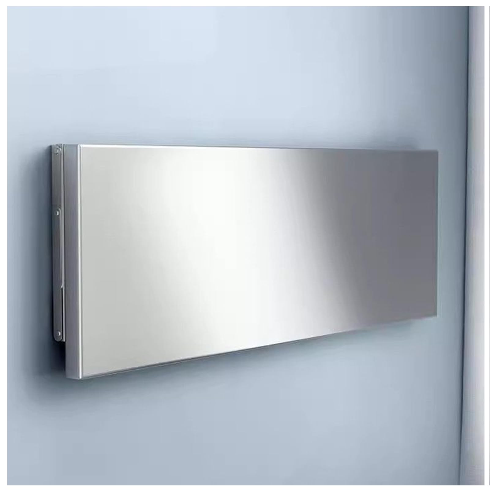Tavolo da pranzo pieghevole in acciaio inox, salvaspazio, montaggio a parete, per cucina, studio o ristorante, banco da lavoro pieghevole da appendere, 70 x 40 cm, finitura argento