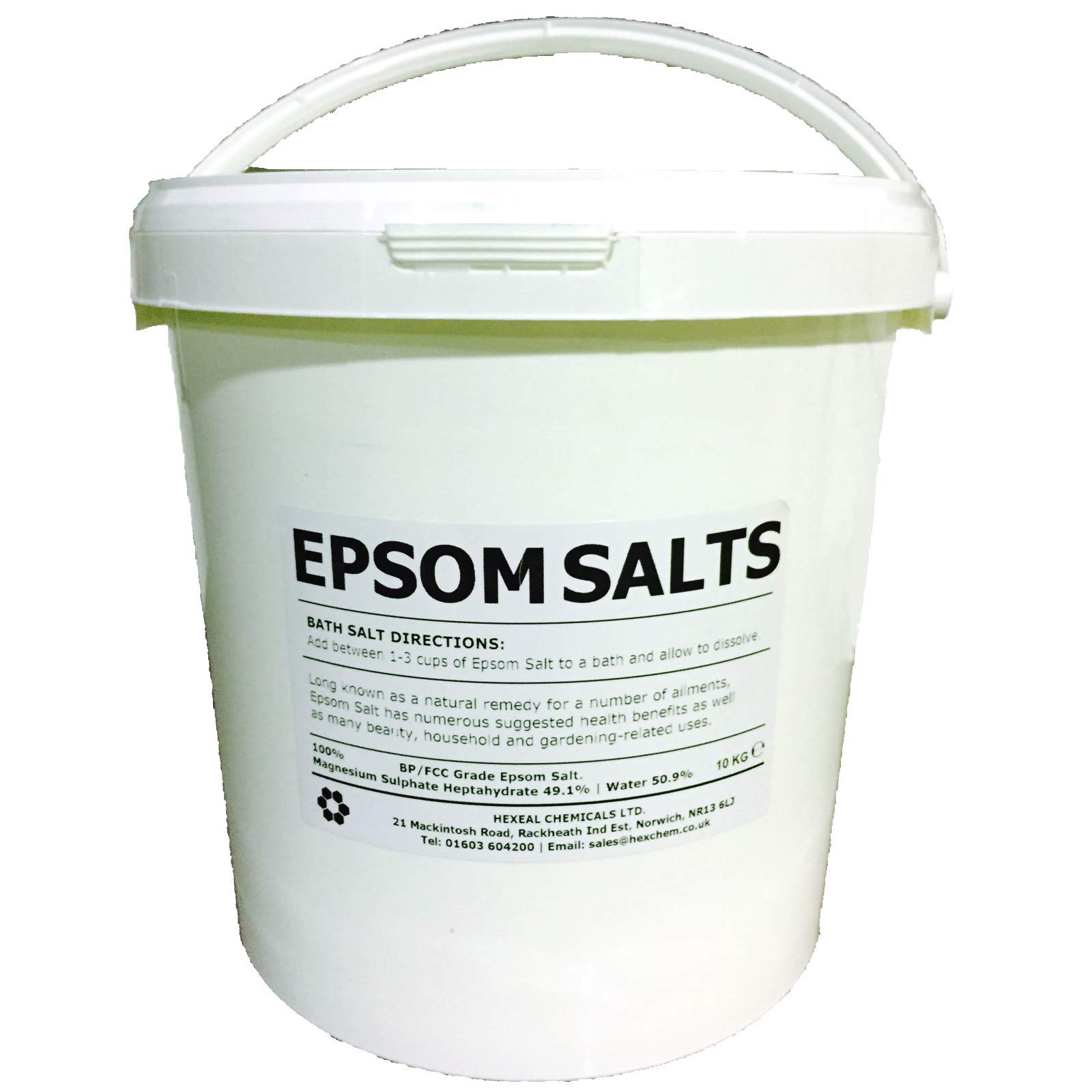 Sal EPSOM | Cubo de 10 kg | farmacéutico | grado alimenticio | sulfato de magnesio