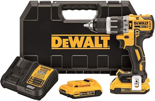 DeWalt DCD796D2 kit de rotomartillo compacto max 20V, XR Li-Ion 0,5 pulgadas, 2,0Ah