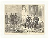  Bismarck et Napoléon à Sedan Karl Koch Gravure sur bois Super prix X 0200