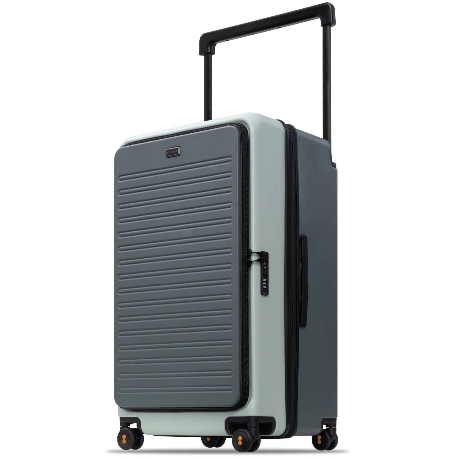 Photo 1 of LEVEL8 Adventure Top Opening Luggage Airline Approved with Tsa Lock, 28 Inch Wide Handle Luggage with Spinner Wheels, Top Lid Opening Hardside Expandable Large Suitcases with Wheels, Celadon