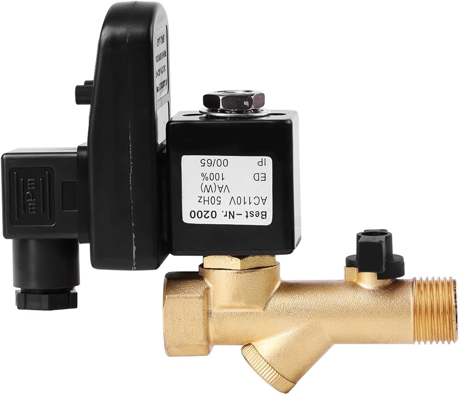 Electronic Drain Valve, G1/2 DN15 Automatic Timed Condensate Drain Valve for Air Compressor (AC110V)