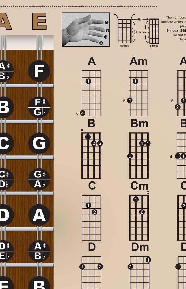 Laminated Mandolin Americana Style Easy Chord